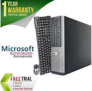 DELL Desktop Computer OptiPlex 390 Intel Core i3-2100 8GB DDR3 1TB HDD Intel HD Graphics 2000 Windows 7 Professional 64-bit