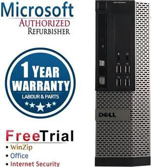 DELL Desktop Computer OptiPlex 790 Intel Core i3-2100 4GB DDR3 250GB HDD Intel HD Graphics Windows 10 Home