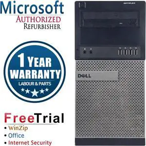 Refurbished Dell OptiPlex 990 Tower Intel Core I5 2400 3.1G / 16G DDR3 / 2TB / DVD / Windows 10 Professional / 1 Year Warranty