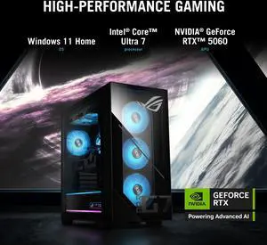ASUS Gaming Desktop PC G Series G700TF-DB774 Intel Core Ultra 7 265KF 16GB DDR5 1TB M.2 2280 PCIE G4 SSD SSD GeForce RTX 5070 Windows 11 Home ASUS Gaming Desktop PC G Series G700TF-DB774 Intel Core Ultra 7 265KF 16GB DDR5 1TB M.2 2280 PCIE G4 SSD SSD GeForce RTX 5070 Windows 11 Home