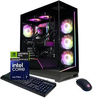CyberPowerPC Gamer Supreme Liquid Cool GXL70250 - Intel Core Ultra 7 265KF 3.9GHz CPU, 32GB DDR5, NVIDIA GeForce RTX 5070 12GB, 2TB PCIe 4.0 NVMe SSD & Win 11 Home