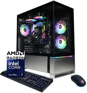 CyberPowerPC Gamer Supreme Liquid Cool GXL70790 - Intel Core Ultra 7 265KF 3.9GHz CPU, 32GB DDR5, AMD Radeon RX 9060 XT 16GB, 2TB PCIe 4.0 NVMe SSD & Win 11 Home