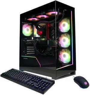 CyberpowerPC Gaming Desktop PC GM70929 AMD Ryzen 7 9800X3D 32GB DDR5 2TB NVMe SSD AMD Radeon RX 9070 XT Windows 11 Home 64-bit