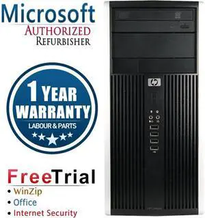 Refurbished HP 8200 Elite Tower Intel Core i5 2400 3.10 GHz / 16 GB DDR3 / 120 GB SSD + 2 TB HDD / DVD / Windows 10 Pro 64-bit