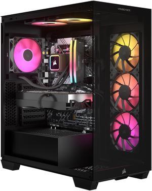 CORSAIR VENGEANCE a7400 Series Gaming PC - Liquid Cooled AMD Ryzen 7 7800X3D CPU - NVIDIA GeForce RTX 5070Ti Graphics - 32GB CORSAIR VENGEANCE RGB DDR5 Memory