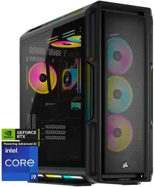 CORSAIR VENGEANCE i8200 Series Gaming PC - Liquid Cooled Intel Core i9 14900KF CPU - NVIDIA GeForce RTX 5080 Graphics - 64GB CORSAIR DOMINATOR TITANIUM RGB DDR5 Memory