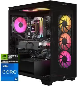 CORSAIR VENGEANCE i7500 Series Gaming PC - Liquid Cooled Intel Core i7-14700KF CPU - NVIDIA GeForce RTX 5070 Graphics - 32GB CORSAIR VENGEANCE RGB DDR5 Memory