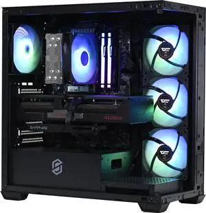 Stoneforged Crescent Gaming PC, AMD Ryzen 7 7700X, AMD Radeon RX 9070 XT, 32GB DDR5, 1TB NVMe SSD, Windows 11 Home