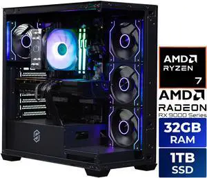 Stoneforged Crescent Gaming PC, AMD Ryzen 7 7700X, AMD Radeon RX 9070 XT, 32GB DDR5, 1TB NVMe SSD, Windows 11 Home Stoneforged Crescent Gaming PC, AMD Ryzen 7 7700X, AMD Radeon RX 9070 XT, 32GB DDR5, 1TB NVMe SSD, Windows 11 Home