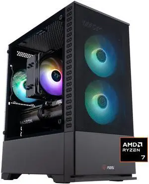 ABS Cyclone Ruby Gaming PC - Windows 11 - AMD Ryzen 7 9700X - Radeon 9060 XT - 32GB DDR5 6400MHz - 1TB M.2 NVMe SSD - CR9700X9060XT16GB3
