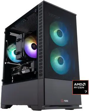 ABS Cyclone Ruby Gaming PC - Windows 11 - AMD Ryzen 7 9700X - GeForce RTX 5060 Ti -  DLSS 4 - AI-Powered Performance - 32GB DDR5 6400 - 1TB M.2 NVMe SSD - CR9700X5060TI3