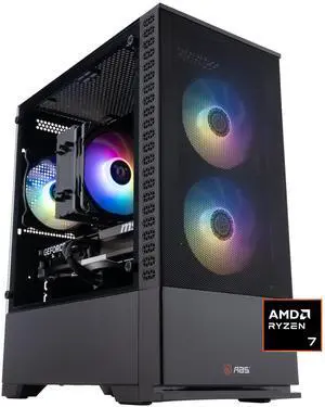 ABS Cyclone Ruby Gaming PC - Windows 11 - AMD Ryzen 7 9700X - GeForce RTX 5070 -  DLSS 4 - AI-Powered Performance - 32GB DDR5 6400 - 1TB M.2 NVMe SSD - CR9700X50703
