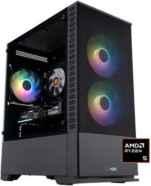 ABS Cyclone Ruby Gaming PC - Windows 11 - AMD Ryzen 5 9600X - Radeon RX 9060 XT -  32GB DDR5 6000 - 1TB M.2 NVMe SSD - CR9600X9060XT8GB