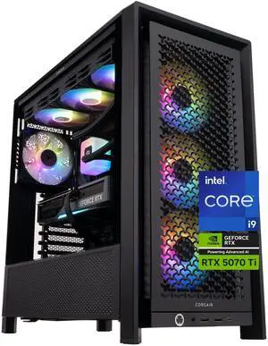 ABS Tempest 4000D Aqua Gaming PC - Windows 11 - Intel i9-14900KF - RTX 5070 Ti 16GB - DLSS 4 - AI-Powered Performance - 32GB DDR5 6400MHz - 2TB M.2 NVMe SSD - TA14900KF5070Ti