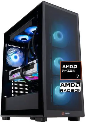 ABS Stratos Ruby Gaming PC - Windows 11 - AMD Ryzen 7 7800X3D - Radeon RX 9070 XT 16GB - 32GB DDR5 6400 - 1TB M.2 NVMe SSD - SR7800X3D9070XT