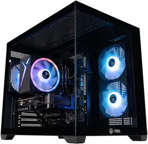 ABS Flux II Aqua Gaming PC Powered by Asus - Windows 11 - Intel Core i5-14400F - RTX 5060 8GB - DLSS 4 - AI-Powered Performance - 32GB DDR4 3200 - 1TB M.2 NVMe SSD - FIIA14400F50602