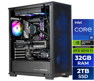 ABS Stratos II Aqua Prebuilt Gaming PC - Windows 11 - Intel Core i9-14900KF - GeForce RTX 5070 Ti 16GB - DLSS 4 - 32GB DDR5 - 2TB NVMe SSD ABS Stratos II Aqua Prebuilt Gaming PC - Windows 11 - Intel Core i9-14900KF - GeForce RTX 5070 Ti 16GB - DLSS 4 - 32GB DDR5 - 2TB NVMe SSD