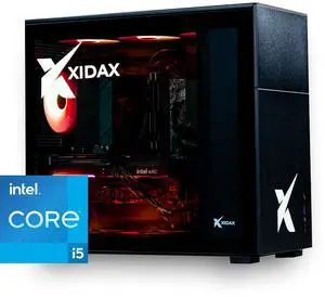 Xidax X-2 Series Intel Core i5 14400F (up to 4.7GHz), Intel Arc B580 12GB, 1TB NVMe M.2 SSD, 16GB RAM, Fan Cooling, Window 11 Home Xen Black Gaming Desktop - Assembled & Serviced in Utah