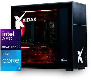Xidax X-2 Series Intel Core i5 14400F (up to 4.7GHz), Intel Arc B580 12GB, 1TB NVMe M.2 SSD, 16GB RAM, Fan Cooling, Window 11 Home Xen Black Gaming Desktop - Assembled & Serviced in Utah