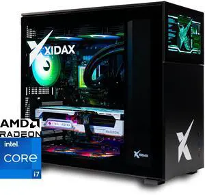 Xidax X-6 Series Intel Core i7 14700KF (up to 5.6GHz) , RX 9070XT 16GB, 2TB NVMe SSD, 32GB (2x16GB) RAM, Liquid cooling, Window 11 Home Xen Screen Black Gaming Desktop - Assembled & Serviced in Utah