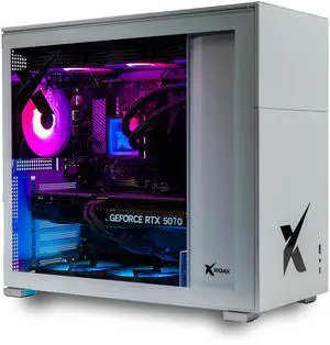 Xidax X-6 Series AMD Ryzen 5 7600 3.8GHz (up to 5.1GHz) , NVIDIA GeForce RTX 5070 12GB, 2TB NVMe M.2 SSD, 32GB (2x16GB) RAM, Window 11 Home XEN White Gaming Desktop - Assembled & Serviced in Utah