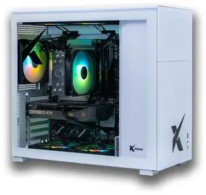 Xidax X-2 Series Intel Core i5 14400F 2.7GHz (Max: 4.7GHz), NVIDIA GeForce RTX 5060 8GB, 1TB NVMe M.2 SSD, 16GB (2x8GB) RAM, Window 11 Home Xen White Gaming Desktop - Assembled & Serviced in U.S