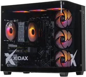 Xidax X-2 Series Intel Core i5 14400F 2.7GHz (Max: 4.7GHz), NVIDIA GeForce RTX 5050 8GB, 2TB NVMe M.2 SSD, 16GB (2x8GB) RAM, Window 11 Home Onami Black Gaming Desktop - Assembled & Serviced in U.S
