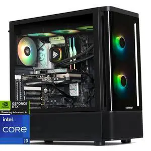 STORMCRAFT Gaming PC SKYHAWK PRO Intel Core i9-14900KF NVIDIA GeForce RTX 5070 Ti – AI Powered 32GB DDR5 6000MHz RGB 2TB NVMe SSD 360mm AIO  850W PSU Windows 11 Home - SP149KFCC-57TN1
