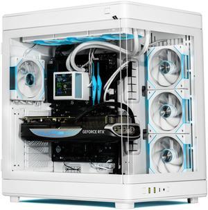 STORMCRAFT Gaming PC WIZARD White AMD Ryzen 7 7800X3D NVIDIA GeForce RTX 5070 Ti – AI Powered 32GB DDR5 6000MHz RGB 2TB SSD 360mm AIO 3.4” IPS LCD Display Windows 11 Home - WW780XDCC-57TN1