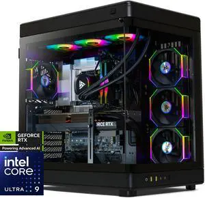 STORMCRAFT Gaming PC WIZARD Intel Core Ultra 9 285K NVIDIA GeForce RTX 5090 – AI Powered 64GB DDR5 6000MHz RGB 4TB SSD 360mm AIO Liquid Cooling Windows 11 Home - WI285K0DD-590N1