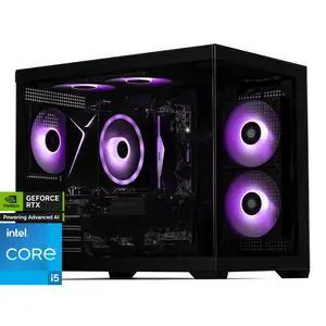 STORMCRAFT Gaming PC SIRIUS Intel Core i5-14400F NVIDIA GeForce RTX 5060  – AI Powered 16GB DDR5 6000MHz RGB 1TB NVMe SSD 650W PSU Windows 11 Home - SI1440FBB-560N1