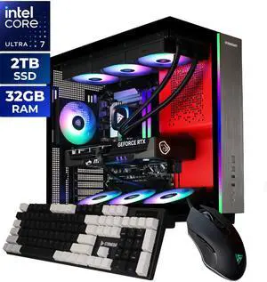 STORMCRAFT Gaming PC PHANTOM INTEL Core Ultra 7 265F NVIDIA RTX 5080 - AI Powered 32GB DDR5 6000MHz RGB 2TB NVMe SSD 360mm AIO 850W PSU Windows 11 Home-PH265F0CC-580N1