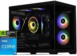 STORMCRAFT Gaming PC SIRIUS Intel Core i5-14400F NVIDIA GeForce RTX 5060 – AI Powered 32GB 3200MHz RGB 1TB NVMe SSD 650W PSU Windows 11 Home - SI1440FCB-560N2 STORMCRAFT Gaming PC SIRIUS Intel Core i5-14400F NVIDIA GeForce RTX 5060 – AI Powered 32GB 3200MHz RGB 1TB NVMe SSD 650W PSU Windows 11 Home - SI1440FCB-560N2