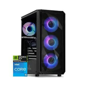 Yeyian Tanto Gaming PC Desktop, Intel Core i5-13400F, Nvidia RTX 4060, 16GB DDR5 5600MHz, 1TB NVMe SSD, 650W Gold PSU, AC Wi-Fi, Windows 11 64-bit, YPI-TA34F0B-4601N