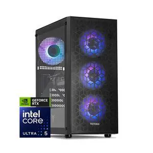 Yeyian Yumi Gaming Desktop, Intel Core i5-14400F, RTX 4060 – AI Integrated, 32GB DDR4, 1TB SSD Gen 4.0, YPI-YU44F0C-4601N