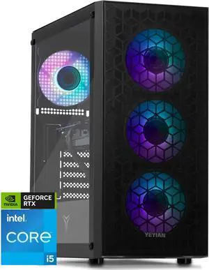 Yeyian Yumi Gaming Desktop, Intel Core i5-14400F, RTX 4060 – AI Integrated, 32GB DDR5 6000MHz RGB, 1TB SSD Gen 4.0, YPI-YU44F0C-4602N