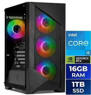 Yeyian Gaming Desktop PC YPI-ED44F0B-5601N Intel Core i5-14400F 16GB DDR5 1TB NVMe SSD GeForce RTX 5060 Windows 11 Home Yeyian Gaming Desktop PC YPI-ED44F0B-5601N Intel Core i5-14400F 16GB DDR5 1TB NVMe SSD GeForce RTX 5060 Windows 11 Home