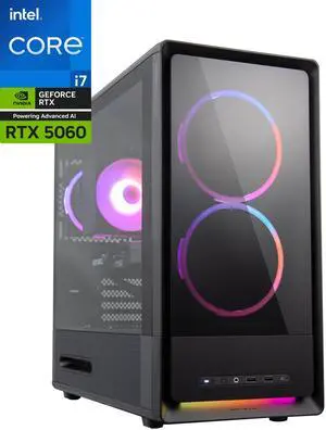 COUGAR GAMING PC DUOAIR A1 - Windows 11 - Intel Core i7-14700F - NVIDIA GeForce RTX 5060 12GB - DLSS 4 Supported - 16GB DDR4 3200 - 2TB NVMe SSD COUGAR GAMING PC DUOAIR A1 - Windows 11 - Intel Core i7-14700F - NVIDIA GeForce RTX 5060 12GB - DLSS 4 Supported - 16GB DDR4 3200 - 2TB NVMe SSD