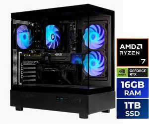 TECHNOID Glass Gaming PC, AMD Ryzen 7 7700X, NVIDIA GeForce RTX 5070, 16GB DDR5, 1TB SSD, Windows 11 Home TECHNOID Glass Gaming PC, AMD Ryzen 7 7700X, NVIDIA GeForce RTX 5070, 16GB DDR5, 1TB SSD, Windows 11 Home