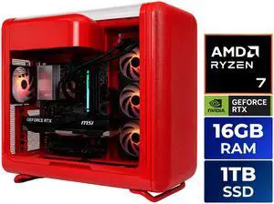 TECHNOID Gaming Desktop PC InfinityR75070CR AMD Ryzen 7 7700X 16GB DDR5 1TB SSD GeForce RTX 5070 Windows 11 Home - HYTE X50- Wild Cherry TECHNOID Gaming Desktop PC InfinityR75070CR AMD Ryzen 7 7700X 16GB DDR5 1TB SSD GeForce RTX 5070 Windows 11 Home - HYTE X50- Wild Cherry