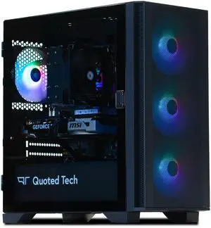Quoted Tech Gaming Desktop PC Clarity Prime AMD Ryzen 5 7500F 32GB DDR5 1TB NVMe SSD GeForce RTX 5060 Ti Windows 11 Home