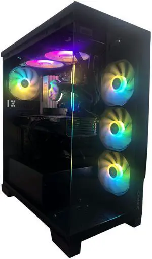 AZZA Carmel Gaming Desktop PC, AMD Ryzen 7 7800X3D, AMD Radeon RX 9070 XT, 32GB DDR5, 2TB M.2 SSD, Windows 11 Home