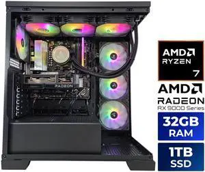 AZZA Gaming Desktop TABOR ELITE AMD Ryzen 7 9700X 32GB DDR5 1TB M.2 SSD AMD Radeon RX 9060 XT Windows 11 Home AZZA Gaming Desktop TABOR ELITE AMD Ryzen 7 9700X 32GB DDR5 1TB M.2 SSD AMD Radeon RX 9060 XT Windows 11 Home