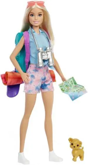 Barbie It Takes Two "Malibu" Camping Doll with Puppy & 10+ Accessories, 3 to 7 Years