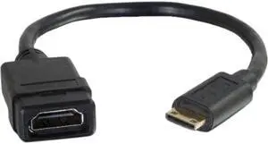 C2G 41356 Mini HDMI Male to HDMI Female Adapter Converter Dongle, Black (8 Inch)