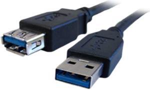 Comprehensive USB3-AA-MF-3ST 3 ft. Black Connector on First End: 1 x Type A Male USB 3.0 USB Connector on Second End: 1 x Type A Female USB 3.0 USB USB 3.0 A Male To A Female Cable