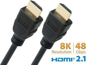 Omni Gear HD-3-21 3 ft. 8K HDMI Cable Ultra HD High Speed 48Gbps HDMI 2.1 Cable 8K 60Hz 4K 120Hz Male to Male