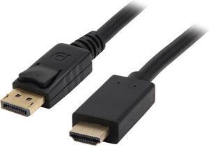 Kaybles DP-HDMI-3FT 3 ft. DP to HDMI Cable, Gold Plated DisplayPort to HDMI Cable 1080p Full HD for PCs to HDTV, Monitor, Projector with HDMI Port