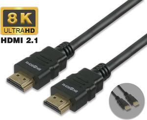 Kaybles 8K HDMI Cable 6ft. HDMI 2.1 Cable Real 8K, High Speed 48Gbps 8K(7680x4320)@60Hz, 4K@120Hz Dolby Vision, HDCP 2.2, 4:4:4 HDR, eARC Compatible with Apple TV, Samsung QLED TV - 50HDMI-8-MM-3