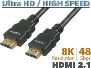 Kaybles 8K HDMI Cable 3ft. HDMI 2.1 Cable Real 8K, High Speed 48Gbps 8K(7680x4320)@60Hz, 4K@120Hz Dolby Vision, HDCP 2.2, 4:4:4 HDR, eARC Compatible with Apple TV, Samsung QLED TV - 50HDMI-8-MM-3